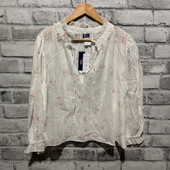 Polo Ralph Lauren Floral Print Sheer Cotton Capri  Pyjamas- New with Tags - Picture 1 of 11